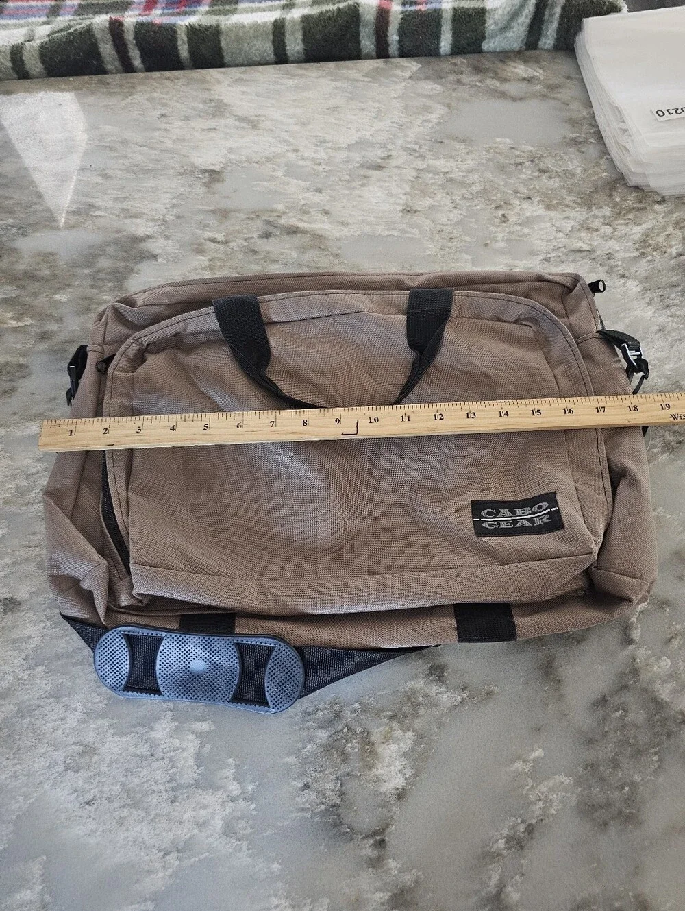 Cabo Gear Convertible Backpack Messenger Bag Travel Briefcase Commuter Brown